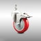 Service Caster 4 Inch 316SS Red Polyurethane Swivel 1/2 Inch Stem Caster Total Lock Brake SCC SCC-SS316TSTTL20S414-PPUB-RED-121315 - alternate 1